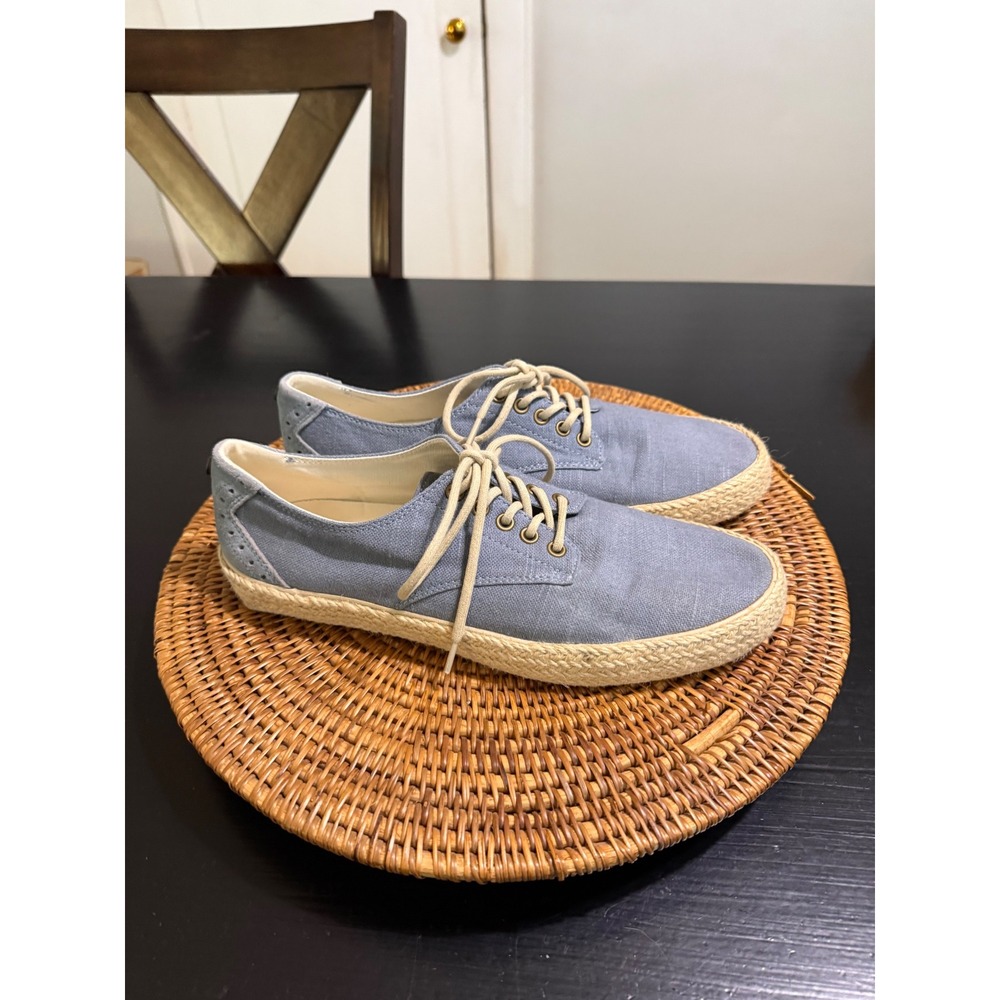 Original Penguin Munsingwear Espy PT Blue Linen Espadrille Sneakers Mens 10.5
